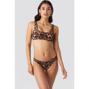 NA-KD Swimwear Sporty Bikini Briefs - Leopard