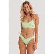 NA-KD Swimwear V-Formad Bikiniunderdel - Green