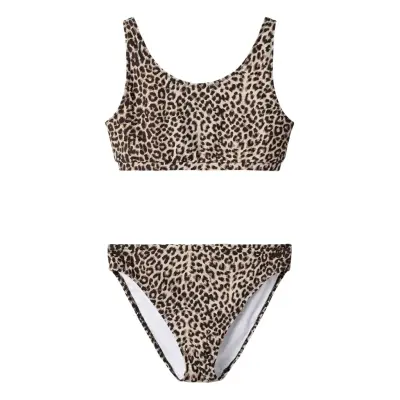 name it Nkfzanimal Bikini - Brown - 146-152