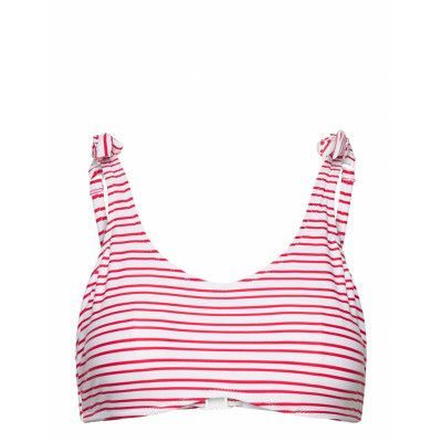 New Shores Swimwear Bikinis Bikini Tops Bandeau Bikinitops Red Freya