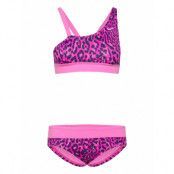 Nike Asymmetrical Top/Bikini Set Sport Bikinis Pink NIKE SWIM