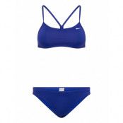 NIKE SWIM Nike Racerback Bikini Set Blå