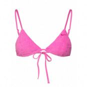Nike Retro Flow Terry Bikini Top Sport Bikinis Bikini Tops Triangle Bikinitops Pink NIKE SWIM