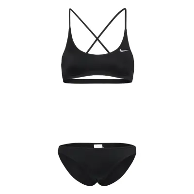 NIKE SWIM Nike Solid Lace Up Bikini Set - Black - XS