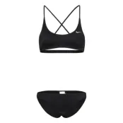 NIKE SWIM Nike Solid Lace Up Bikini Set Svart