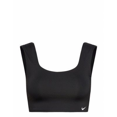 Nike W Crop Top Essential *Villkorat Erbjudande Swimwear Bikinis Bikini Tops Bikini Briefs Svart NIKE SWIM
