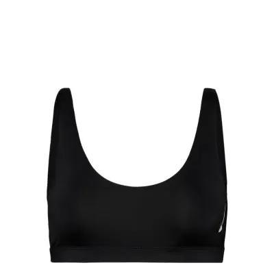 Nike W Scoop Neck Bikini Top Sport Bikinis Bikini Tops Bandeau Bikinitops Svart NIKE SWIM