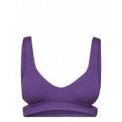 Nino Crop Swimwear Bikinis Bikini Tops Triangle Bikinitops Purple Bond-Eye