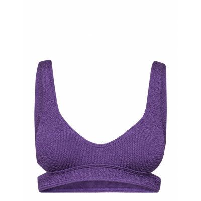 Nino Crop Swimwear Bikinis Bikini Tops Triangle Bikinitops Purple Bond-Eye