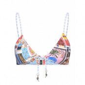 Onvacation Drawstring Bralette Swimwear Bikinis Bikini Tops Triangle Bikinitops Multi/patterned Seafolly