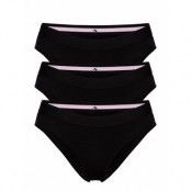 Organic Cotton Bikini 3 Pack Trosa Brief Tanga Svart Danish Endurance