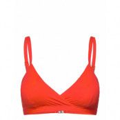 Overlap Bikini Top Sport Bikinis Bikini Tops Triangle Bikinitops Red Casall