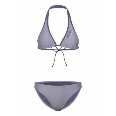 Adidas Sportswear Padded Sportswear Neckholder Bikini Silver