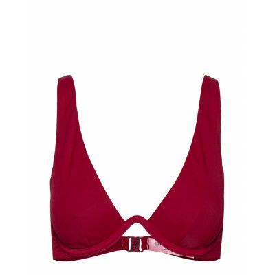 Pagoda Unpadded Plunge Bikinitop Röd Hunkemöller