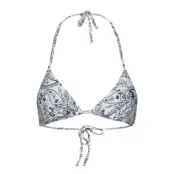 Paisley Triangle Swimwear Bikinis Bikini Tops Triangle Bikinitops Grå Hunkemöller