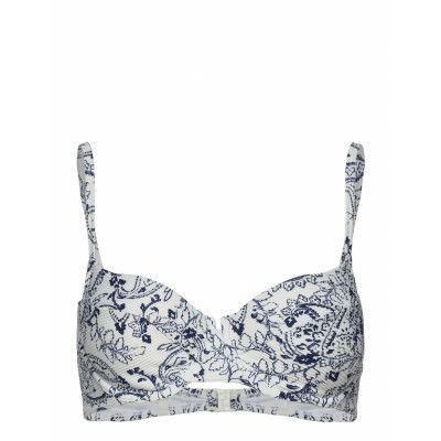 Paisley Uf Swimwear Bikinis Bikini Tops Wired Bikinitops Blå Hunkemöller
