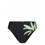 Palm Paradise High Rise Pant Swimwear Bikinis Bikini Bottoms High Waist Bikinis Svart Seafolly