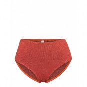 Palmer Brief Cocoa Lurex Swimwear Bikinis Bikini Bottoms High Waist Bikinis Red Bond-Eye