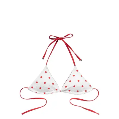 Panos Emporio Galathea Polka Dot Reversible Top Vit