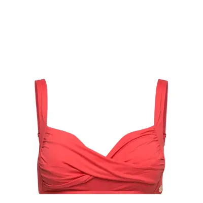 Pe Medea Solid Top Swimwear Bikinis Bikini Tops Bandeau Bikinitops Röd Panos Emporio