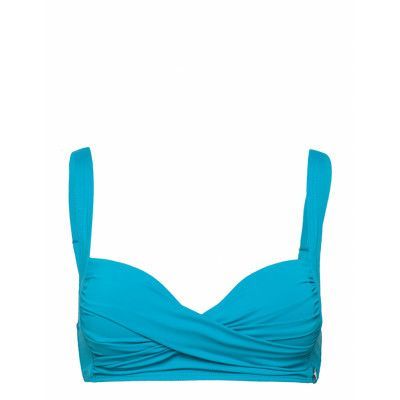 Panos Emporio Medea Solid Top Swimwear Bikinis Bikini Tops Bandeau Bikinitops Blå Panos Emporio