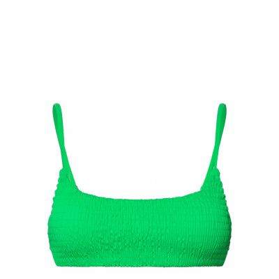 Pcbird Bikini Strap Smock Top Sww Swimwear Bikinis Bikini Tops Bandeau Bikinitops Grön Pieces