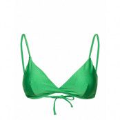 Pcbirte Bikini Shiny Top Sww Swimwear Bikinis Bikini Tops Triangle Bikinitops Grön *Villkorat Erbjudande Pieces