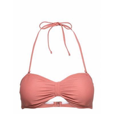 Pcvalentina Bikini Bandeau Top Sww Swimwear Bikinis Bikini Tops Bandeau Bikinitops Rosa Pieces