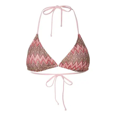 Pieces Pcada Bikini Knitted Triangle Top - Pink - XL