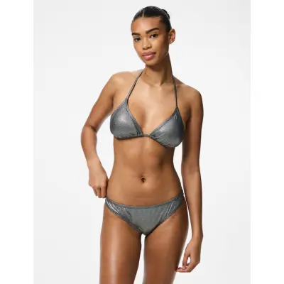 Pieces Pcangala Bikini Triangle Top Sww Bc - Silver - S