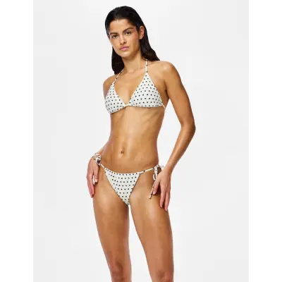Pieces Pcbaomi Bikini Tie Bottom Bc - White - S