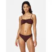 Pieces Pckaya Seersucker Bikini Brief - Brown - XL
