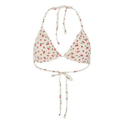 Pieces Pclaomi Lurex Bikini Triangle Top Bc - Cream - L