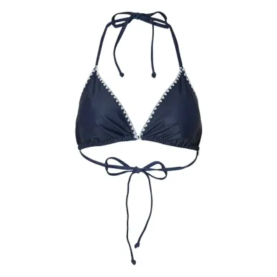 Pieces Pcluva Triangle Top Bc Marinblå