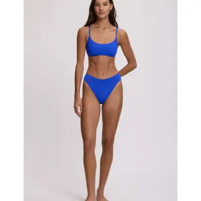 Polo By Ralph Lauren Swimwear Prl Modern High Leg Pant - Blue - S