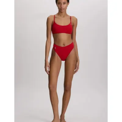 Polo By Ralph Lauren Swimwear Prl Modern High Leg Pant - Red - XS