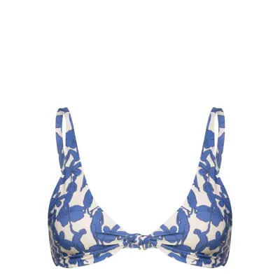 Printed Knot Bikini Top Swimwear Bikinis Bikini Tops Triangle Bikinitops Multi/mönstrad Tory Burch