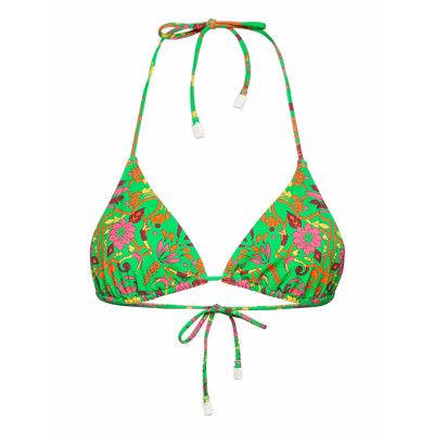 Printed Triangle Top Bikinitop Grön Tory Burch