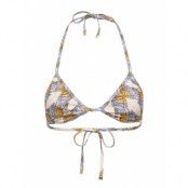 Printed Triangle Top Swimwear Bikinis Bikini Tops Triangle Bikinitops Guld Tory Burch