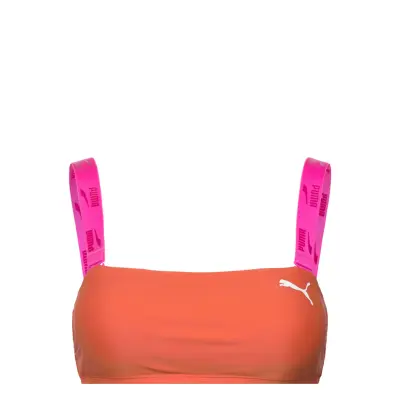 Puma Swim Women Bandeau Top 1P Swimwear Bikinis Bikini Tops Bandeau Bikinitops Rosa Puma Swim