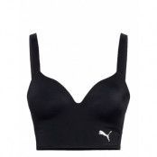 Puma Swim Women Padded Longline Top Swimwear Bikinis Bikini Tops Push-up Bikinitops Svart Puma Swim