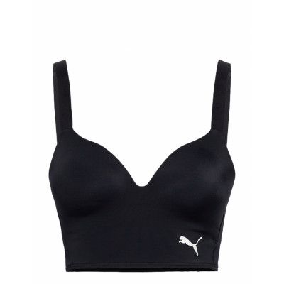 Puma Swim Women Padded Longline Top Swimwear Bikinis Bikini Tops Push-up Bikinitops Svart Puma Swim