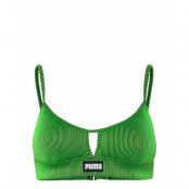 Puma Swim Women Peek-A-Boo Top Swimwear Bikinis Bikini Tops Bandeau Bikinitops Green Puma Swim
