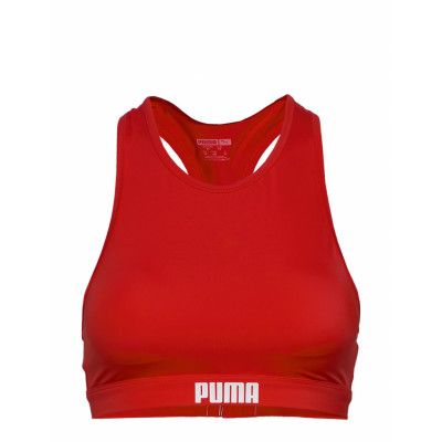Puma Swim Women Racerback Swim Top Swimwear Bikinis Bikini Tops Bandeau Bikinitops Röd Puma Swim