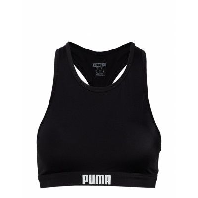 Puma Swim Women Racerback Swim Top Sport Bikinis Bikini Tops Bandeau Bikinitops Svart Puma Swim