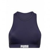 Puma Swim Women Racerback Swim Top *Villkorat Erbjudande Swimwear Bikinis Bikini Tops Bandeau Bikinitops Marinblå Puma Swim