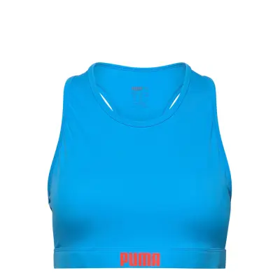 Puma Swim Women Racerback Swim Top Swimwear Bikinis Bikini Tops Bandeau Bikinitops Blå Puma Swim