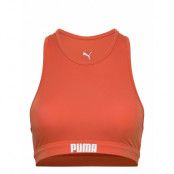 Puma Swim Women Racerback Swim Top *Villkorat Erbjudande Swimwear Bikinis Bikini Tops Bandeau Bikinitops Orange Puma Swim