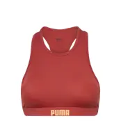 Puma Swim Women Racerback Swim Top Swimwear Bikinis Bikini Tops Bandeau Bikinitops Rosa Puma Swim