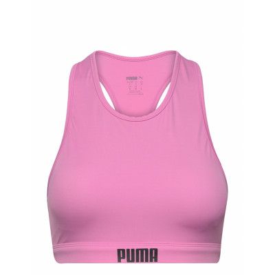 Puma Swim Women Racerback Swim Top Swimwear Bikinis Bikini Tops Bandeau Bikinitops Rosa Puma Swim